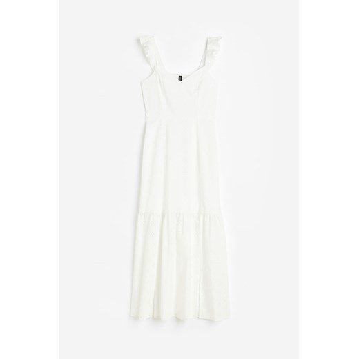 H & M - Sukienka z haftem angielskim - Biały ze sklepu H&M w kategorii Sukienki - zdjęcie 171715904