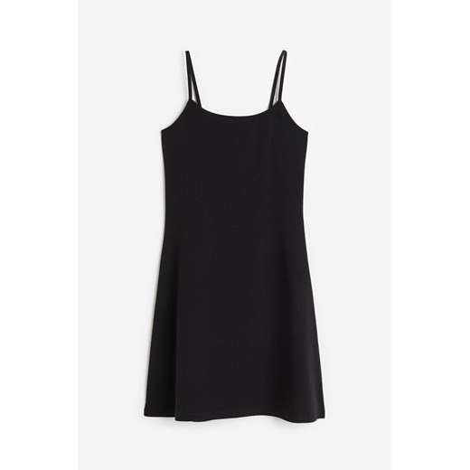 H & M - Dżersejowa sukienka z rozszerzanym dołem - Czarny ze sklepu H&M w kategorii Sukienki - zdjęcie 171715960