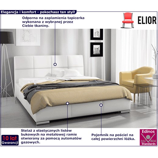 Łóżko tapicerowane Nova 3X 120x200 - 44 kolory Elior One Size wyprzedaż Edinos.pl