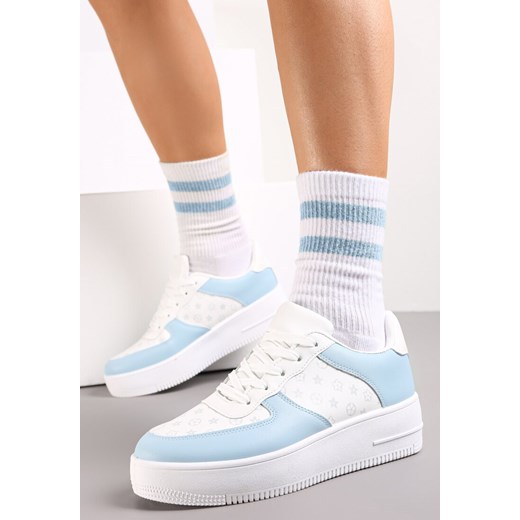 Niebiesko-Białe Sneakersy Ampione ze sklepu renee.pl w kategorii Buty sportowe damskie - zdjęcie 171835104