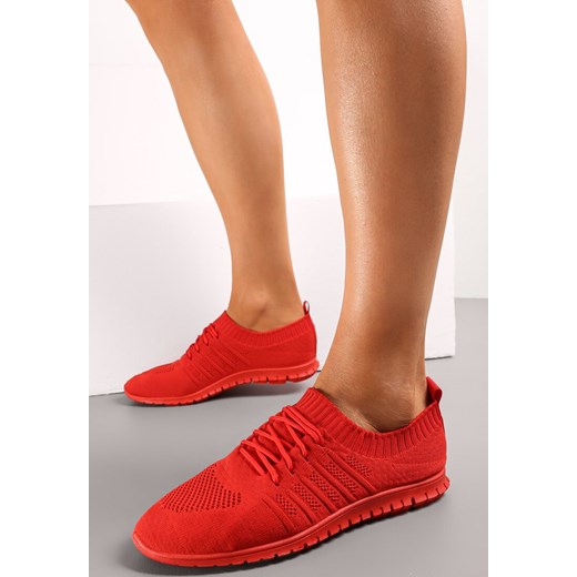 Czerwone Buty Sportowe Sznurowane przed Kostkę Nillie ze sklepu renee.pl w kategorii Buty sportowe damskie - zdjęcie 171854120
