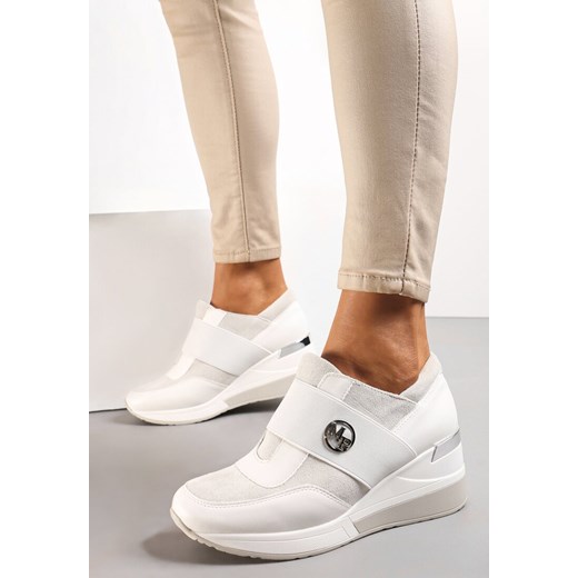 Białe Sneakersy na Koturnie Chikela ze sklepu renee.pl w kategorii Buty sportowe damskie - zdjęcie 171866644