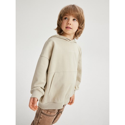 Reserved - Bluza oversize z kapturem - kremowy ze sklepu Reserved w kategorii Bluzy chłopięce - zdjęcie 171931893