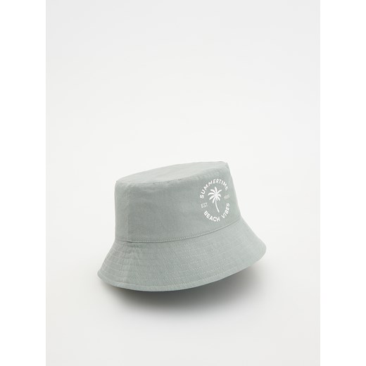 Reserved - Dwustronny bucket hat - jasnozielony ze sklepu Reserved w kategorii Czapki dziecięce - zdjęcie 171931974