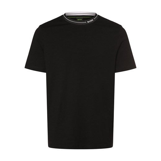 BOSS Green Koszulka męska - Tee 11 Mężczyźni Bawełna czarny jednolity ze sklepu vangraaf w kategorii T-shirty męskie - zdjęcie 171932083