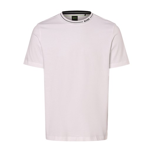 BOSS Green Koszulka męska - Tee 11 Mężczyźni Bawełna biały jednolity ze sklepu vangraaf w kategorii T-shirty męskie - zdjęcie 171932084