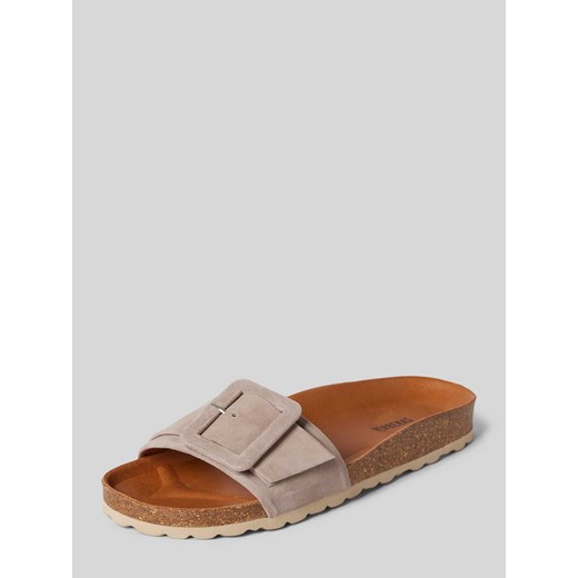 Sandały skórzane w jednolitym kolorze model ‘REIKO’ ze sklepu Peek&Cloppenburg  w kategorii Klapki damskie - zdjęcie 171932924