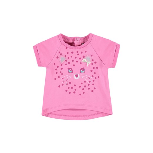 Dziewczęca bluzka z krótkim rękawem różowa ze sklepu 5.10.15 w kategorii Koszulki niemowlęce - zdjęcie 171933013