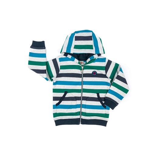 Chłopięca bluza z kapturem w niebiesko zielone paski ze sklepu 5.10.15 w kategorii Bluzy i swetry - zdjęcie 171933042