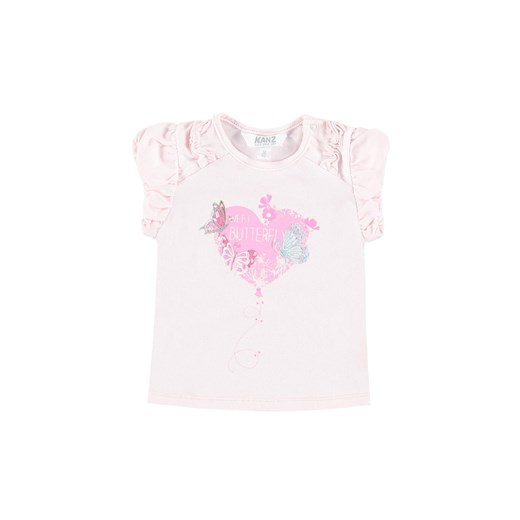 Dziewczęca bluzka z krótkim rękawem różowa ze sklepu 5.10.15 w kategorii Koszulki niemowlęce - zdjęcie 171933060