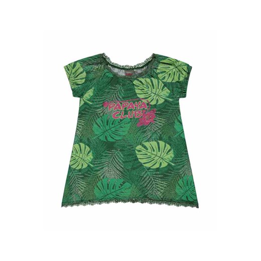 Dziewczęca koszulka z krótkim rękawem zielona ze sklepu 5.10.15 w kategorii Bluzki dziewczęce - zdjęcie 171933084