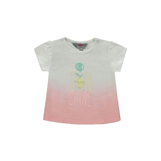 Dziewczęca bluzka z krótkim rękawem różowa ze sklepu 5.10.15 w kategorii Koszulki niemowlęce - zdjęcie 171933164