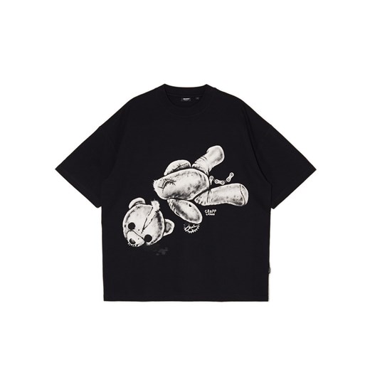 Cropp - Czarna koszulka z nadrukiem death art - czarny ze sklepu Cropp w kategorii T-shirty męskie - zdjęcie 171933711