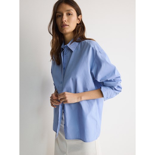 Reserved - Koszula oversize - niebieski ze sklepu Reserved w kategorii Koszule damskie - zdjęcie 171933994