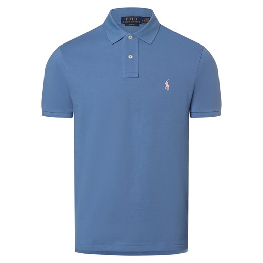 Polo Ralph Lauren Męska koszulka polo Mężczyźni Bawełna niebieski jednolity ze sklepu vangraaf w kategorii T-shirty męskie - zdjęcie 171934102