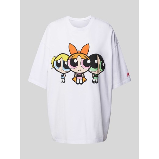 Powerpuff Girls x REVIEW — T-shirt z detalami z logo ze sklepu Peek&Cloppenburg  w kategorii Bluzki damskie - zdjęcie 171934871