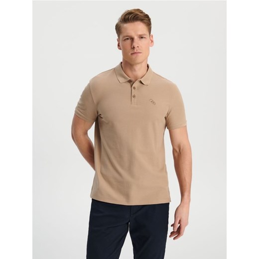 Sinsay - Koszulka polo - beżowy ze sklepu Sinsay w kategorii T-shirty męskie - zdjęcie 171937161