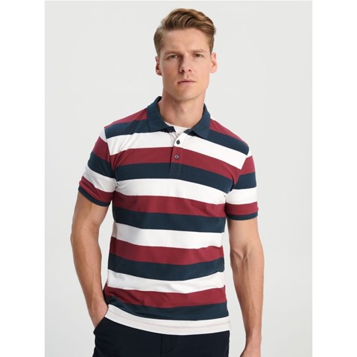 Sinsay - Koszulka polo - fioletowy ze sklepu Sinsay w kategorii T-shirty męskie - zdjęcie 171937163