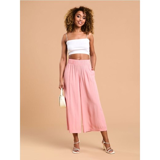 Sinsay - Spodnie z wiskozy - różowy Sinsay XXS Sinsay