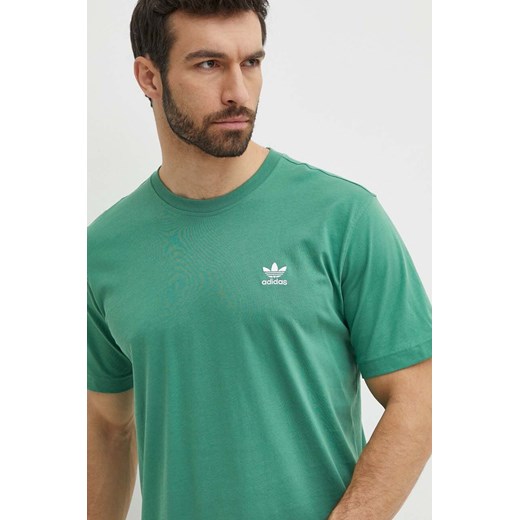 adidas Originals t-shirt bawełniany męski kolor zielony gładki IN0671 ze sklepu ANSWEAR.com w kategorii T-shirty męskie - zdjęcie 171940363