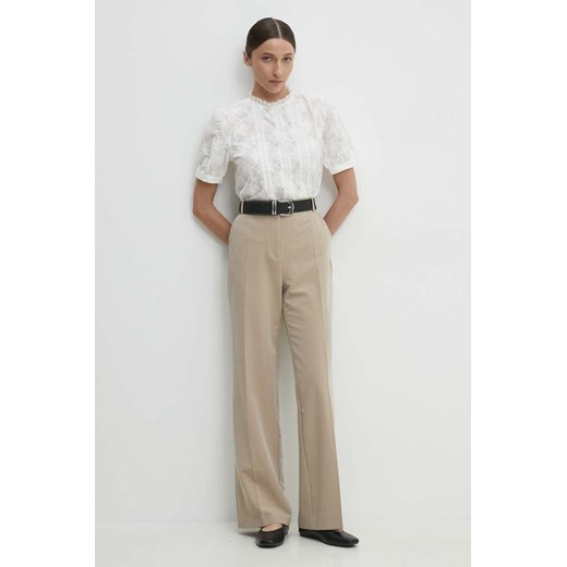 Bluzka damska Answear Lab z krótkimi rękawami biała 