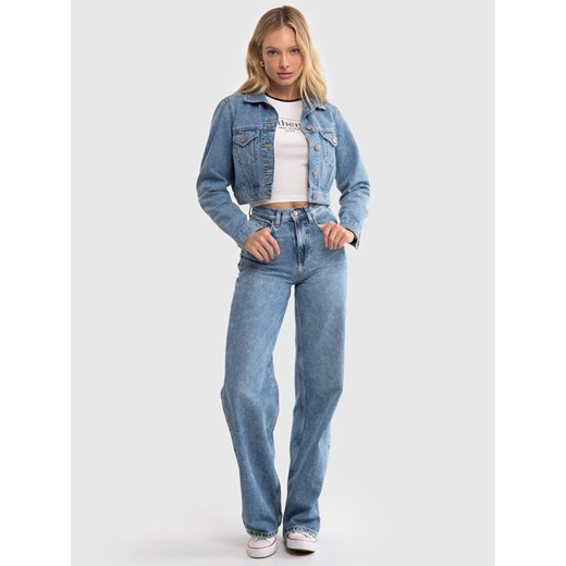 Kurtka damska jeansowa o krótkim fasonie z linii Authentic niebieska Josea 206 ze sklepu Big Star w kategorii Kurtki damskie - zdjęcie 171944370