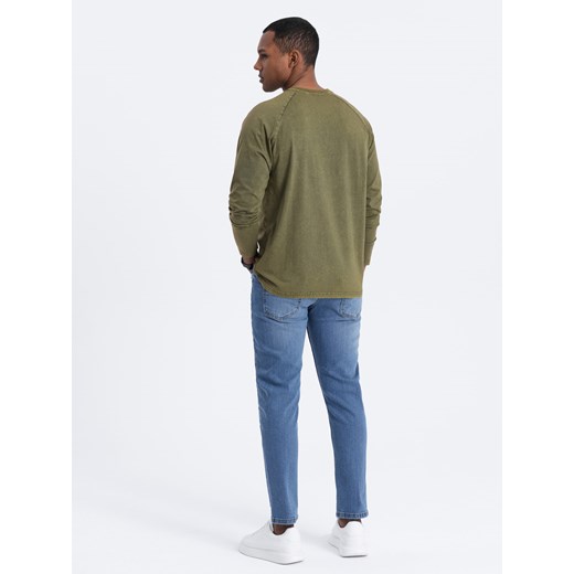 T-shirt męski Ombre z długim rękawem z bawełny