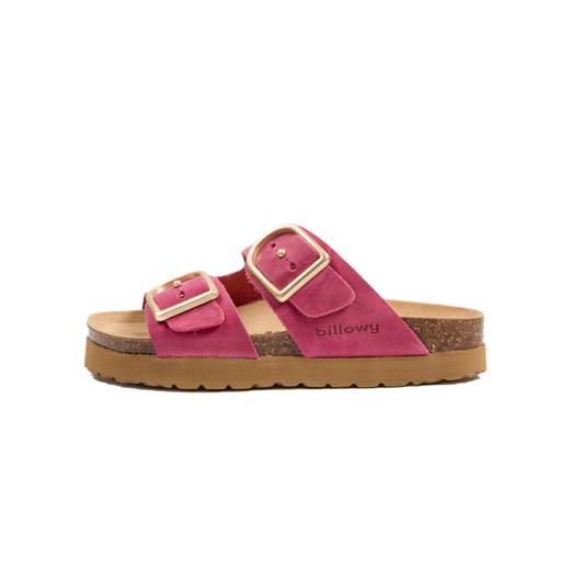 billowy Skórzane klapki w kolorze różowym Billowy 39 wyprzedaż Limango Polska
