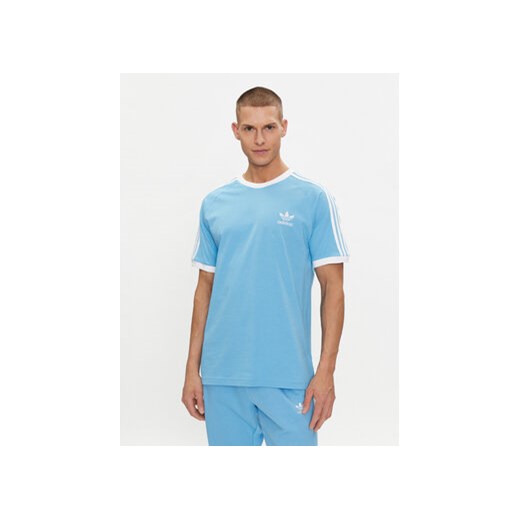 adidas T-Shirt adicolor Classics 3-Stripes IM9392 Niebieski Slim Fit ze sklepu MODIVO w kategorii T-shirty męskie - zdjęcie 171948334