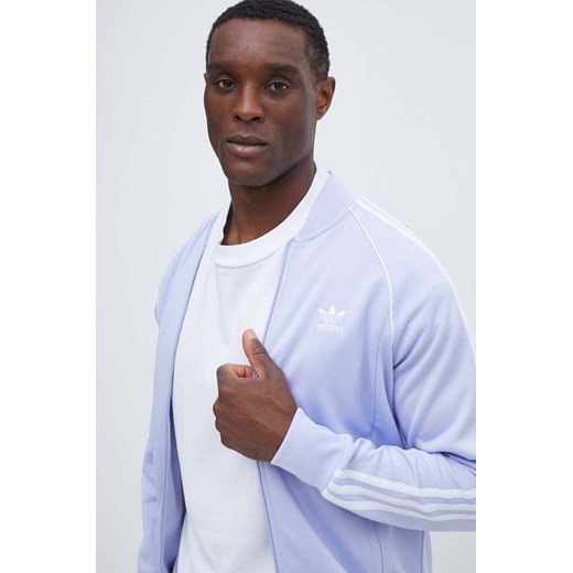 adidas Originals bluza męska kolor fioletowy z aplikacją IR9889 ze sklepu ANSWEAR.com w kategorii Bluzy męskie - zdjęcie 171950870