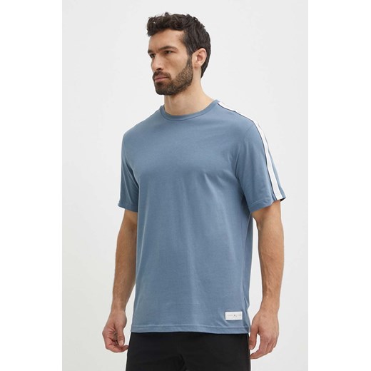 Tommy Hilfiger t-shirt bawełniany męski kolor niebieski gładki UM0UM03005 ze sklepu ANSWEAR.com w kategorii T-shirty męskie - zdjęcie 171951043