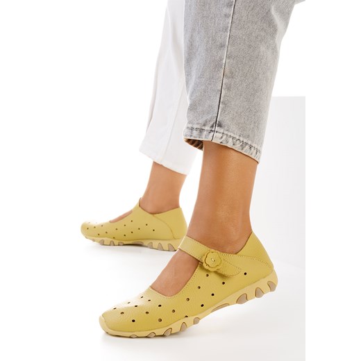 Balerinki Zapatos casual ze skóry bez zapięcia 