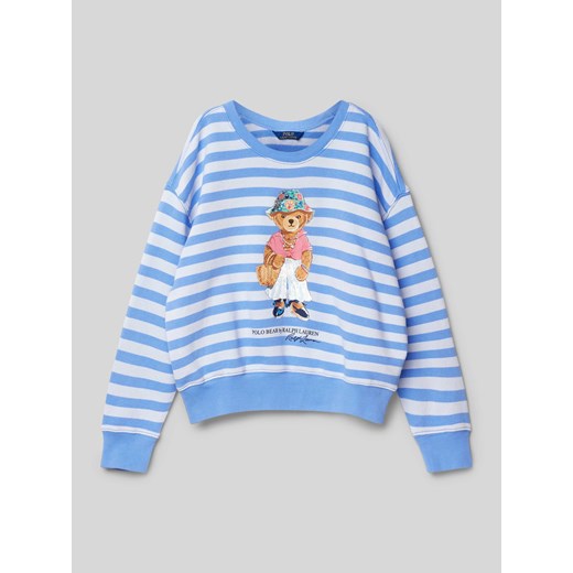 Bluza ze wzorem w paski i nadrukiem z motywem ze sklepu Peek&Cloppenburg  w kategorii Bluzy dziewczęce - zdjęcie 171951880