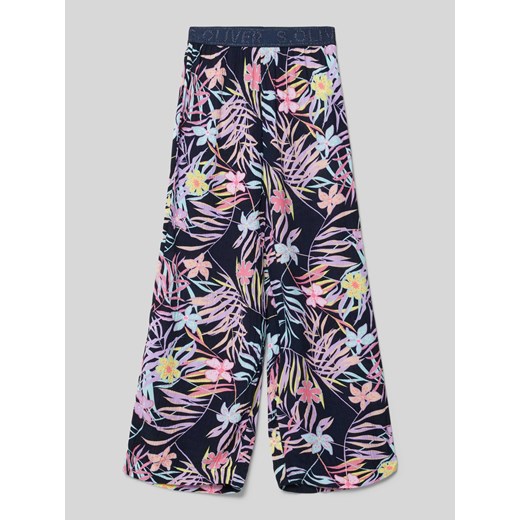 Spodnie z wiskozy z elastycznym pasem ze sklepu Peek&Cloppenburg  w kategorii Spodnie dziewczęce - zdjęcie 171951993