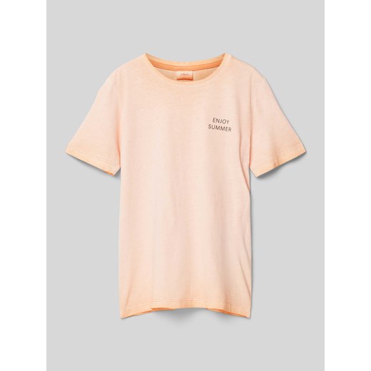 T-shirt z nadrukiem ze sloganem ze sklepu Peek&Cloppenburg  w kategorii T-shirty chłopięce - zdjęcie 171952413