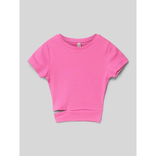 T-shirt z wycięciem ze sklepu Peek&Cloppenburg  w kategorii Bluzki dziewczęce - zdjęcie 171952821