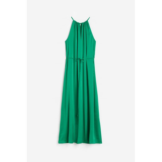 H & M - Długa sukienka satynowa - Zielony H & M S H&M