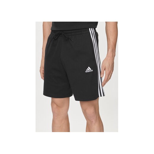 adidas Szorty sportowe Essentials 3-Stripes Shorts IC9378 Czarny Regular Fit ze sklepu MODIVO w kategorii Spodenki męskie - zdjęcie 171953732