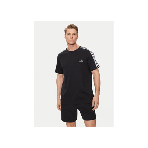 adidas T-Shirt Essentials Single Jersey 3-Stripes T-Shirt IC9334 Czarny Regular Fit ze sklepu MODIVO w kategorii T-shirty męskie - zdjęcie 171953743