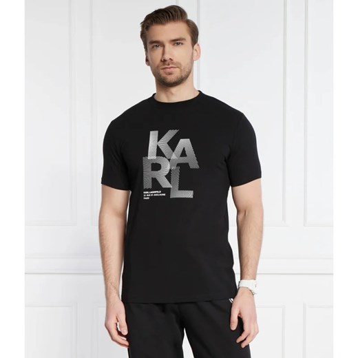 T-shirt męski Karl Lagerfeld czarny z krótkim rękawem 