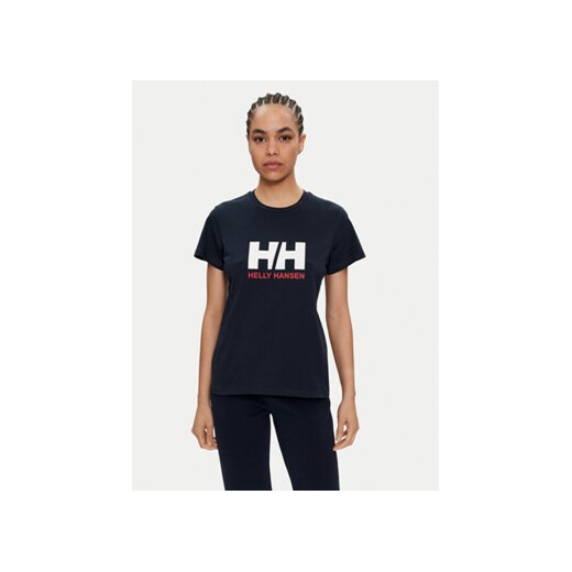 Helly Hansen T-Shirt W Hh Logo T-Shirt 2.0 34465 Granatowy Regular Fit ze sklepu MODIVO w kategorii Bluzki damskie - zdjęcie 171956234