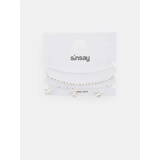 Sinsay - Bransoletki 3 pack - srebrny ze sklepu Sinsay w kategorii Bransoletki - zdjęcie 171958031