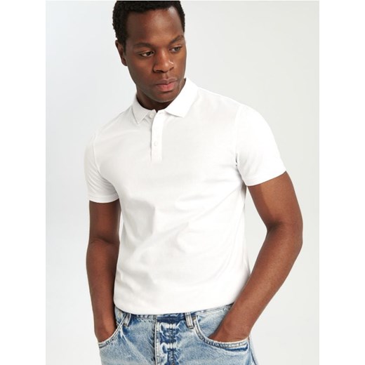 Sinsay - Koszulka polo - biały ze sklepu Sinsay w kategorii T-shirty męskie - zdjęcie 171958040