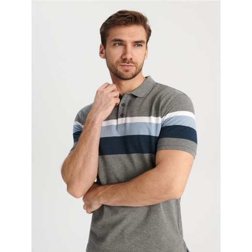 Sinsay - Koszulka polo - szary ze sklepu Sinsay w kategorii T-shirty męskie - zdjęcie 171958052