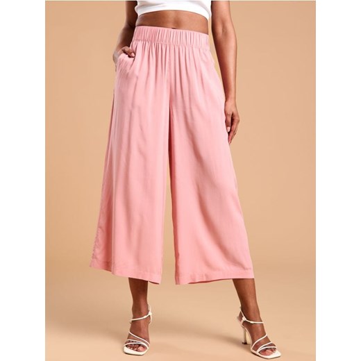 Sinsay - Spodnie z wiskozy - różowy ze sklepu Sinsay w kategorii Spodnie damskie - zdjęcie 171958263