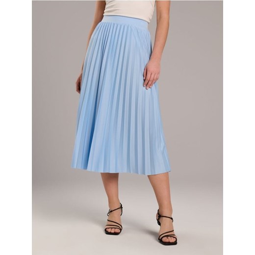 Sinsay - Spódnica midi plisowana - błękitny ze sklepu Sinsay w kategorii Spódnice - zdjęcie 171958270