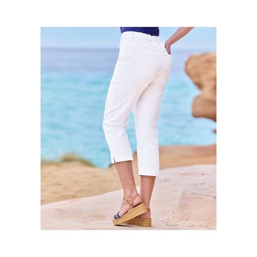 Białe spodnie tregginsy 7/8 ze sklepu Atlas For Men w kategorii Spodnie damskie - zdjęcie 171958820