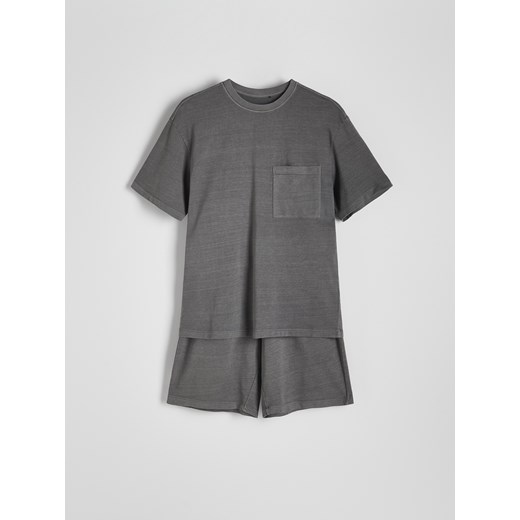 Reserved - Dwuczęściowa piżama - ciemnoszary ze sklepu Reserved w kategorii Piżamy męskie - zdjęcie 171960722