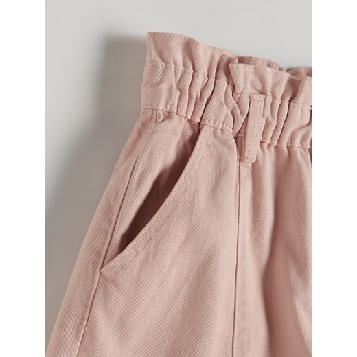 Reserved - Szorty paperbag - różowy Reserved 36 Reserved