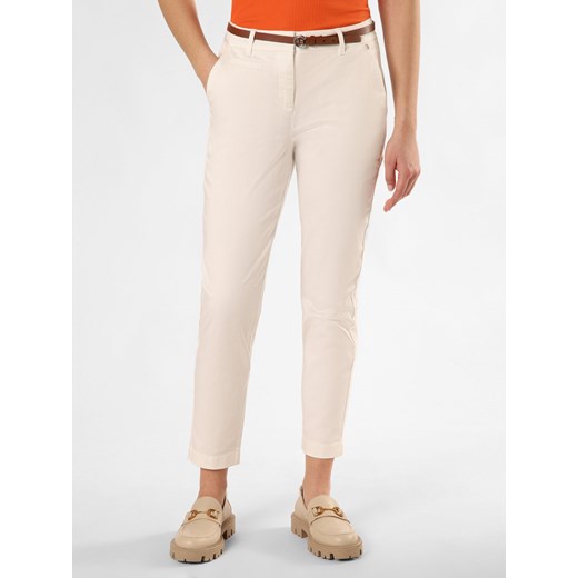 comma Spodnie Kobiety écru jednolity ze sklepu vangraaf w kategorii Spodnie damskie - zdjęcie 171960873